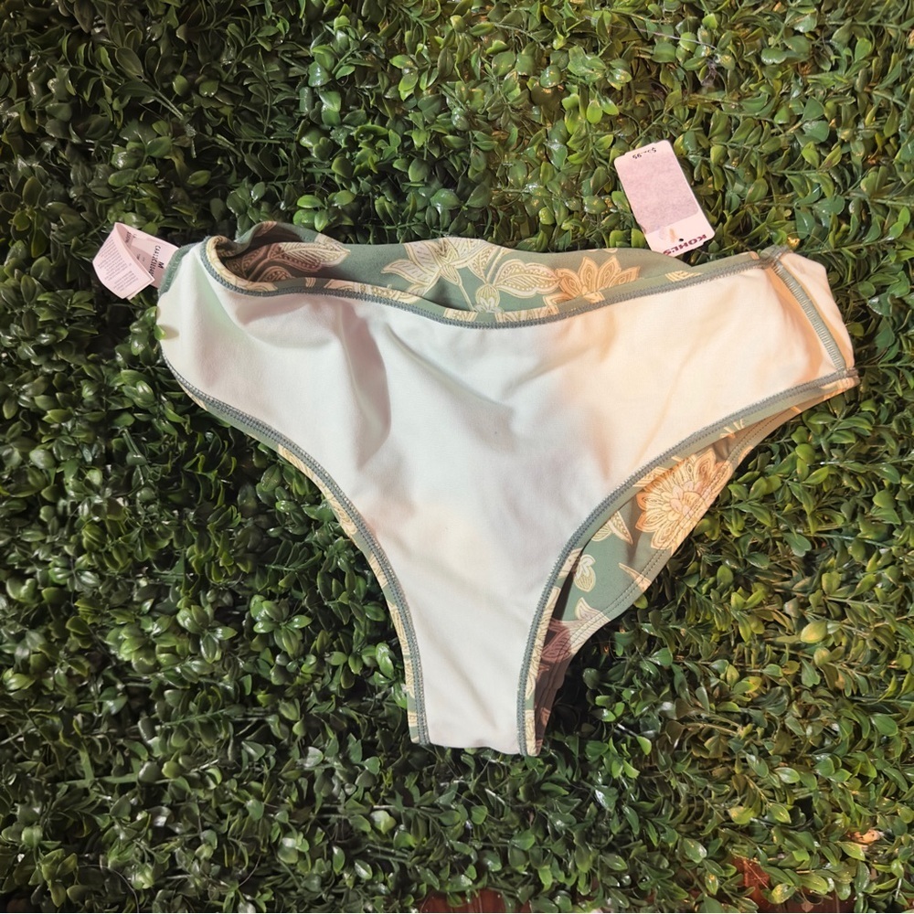 Green Patterned Bikini Bottom - Picture 3 of 4
